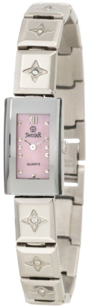 Swistar Women's 33181-5L Swiss Quartz Stainless Steel Dress Watch