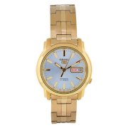 Seiko Men's SNKK74 Gold Plated Stainless Steel Analog with Silver Dial Watch