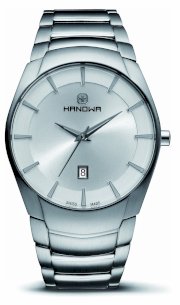 Hanowa Men's 16-5021.04.001 Simplicity Slim Silver Dial Steel Date Watch