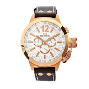  TW Steel Men's CE1020 CEO Canteen Brown Leather White Chronograph Dial Watch