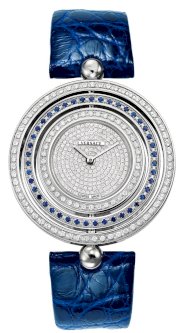 Versace Women's 80Q941D497 S115 Eon Mother-of-Pearl Dial Reversible Diamond Bezels Blue Alligator Leather Watch