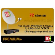 Thẻ gia hạn K+ gói Premium 12 tháng