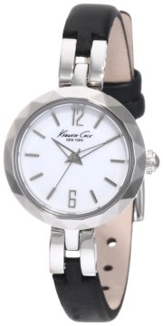 Kenneth Cole New York Women's KC2644 Classic Silver Diamond Cut Bezel Round Watch