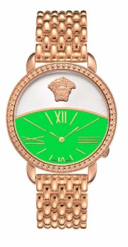 Versace Women's 93Q80D220C S080 Krios Green Dial IP Rose-Gold Bracelet Watch