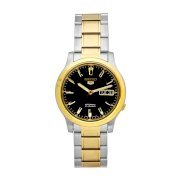 Seiko Men's SNK794 Two Tone Stainless Steel Analog with Black Dial Watch