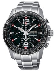 New Seiko Mens Sportura Chronograph Watch SNAE95