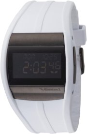  Vestal Men's CRU014 Crusader Black Ion-Plated White Polyurethane Surf Watch