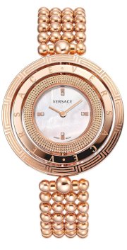 Versace Women's 80Q80SD498 S080 Eon Rose Gold Plated Reversible Bezels Mother-of-Pearl 