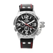  TW Steel Men's TW78 Canteen Black Leather Chronograph Dial Watch