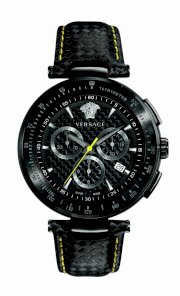 Versace Men's I8C60D008 S009 Mystique Black IP Chronograph Tachymeter Watch