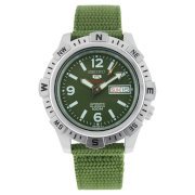 Seiko Men's SRP145 Nylon Analog Green Watch