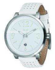  Vestal Men's DPL003 Doppler Slim Silver With White Leather Watch