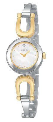 Seiko Women's SUJE69 Diamond Twp Tone Bangle Watch