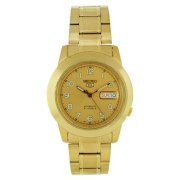 Seiko Men's SNKK36 Stainless Steel Analog with Gold Dial Watch