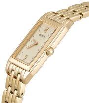 Seiko Women's SUJF78 Dress Baguette Gold-Tone Stainless Steel Watch