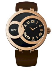 RSW Women's 6025.PP.L9.92.00 Wonderland Round Rose-Gold Brown Roman Numerals Patent Leather Watch