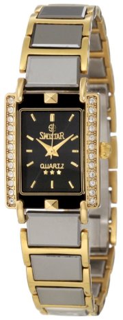 Swistar Women's 1.9573-22L Swiss Quartz Scratch Resistant Tungsten and Stainless Steel Dress Watch