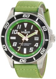 Lancaster Men's OLA0628TNR-VR-VR Black Dial Green Nylon Watch