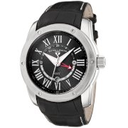 Swiss Legend Men's 10005G-01 Traveler GMT Collection Black Dial Black Leather Watch