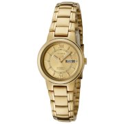 Seiko Women's SYME58 Seiko 5 Automatic Gold Dial Gold-Tone Stainless Steel Watch