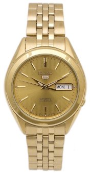 Seiko Men's SNKL28 Gold Plated Stainless Steel Analog with Gold Dial Watch