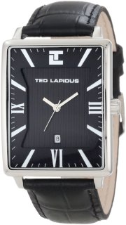 Ted Lapidus Men's 5114101 Black Dial Black Leather Watch