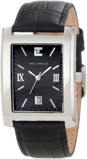 Ted Lapidus Men's 5100301 Black Dial Black Leather Watch