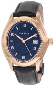 Versace Men's 20Q80D009 S009 Master Black Rose Gold Plated Date Watch