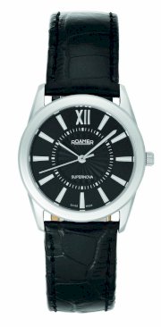 Roamer of Switzerland Women's 935835 41 53 09 Supernova Black Dial Leather Watch