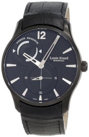 Louis Erard Men's 53209AN02.BDC26 1931 Automatic Black PVD Power Reserve Leather Watch