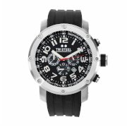  TW Steel Men's TW121 Grandeur Tech Black Rubber Chronograph Dial Watch