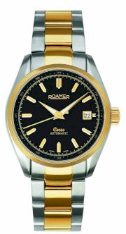 Roamer of Switzerland Men's 932639 47 55 90 Ceres Automatic Gold PVD Black Luminous Dial Watch