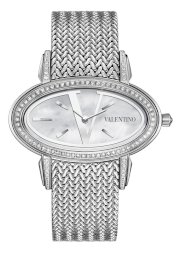 Valentino Women's V50SBQ9191S099 Signature Stainless Steel Diamond Oval Watch