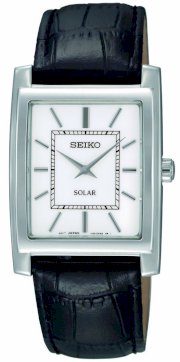 Seiko Women's SUP895P2 Leather Synthetic Analog with White Dial Watch