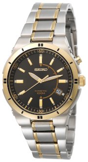 Seiko Men's SKA348 Kinetic Two-Tone Watch
