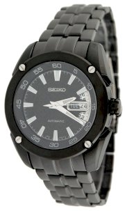 Seiko #SRP007 Men's Superior Black IP Stainless Steel Self Winding Automatic Watch