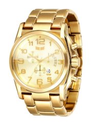 Vestal Men's DEV005 De Novo Gold Chronograph with Day Register Watch