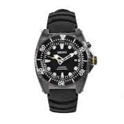 Seiko Men's SKA427P2 Kinetic Stainless Steel Black Rubber Strap Watch