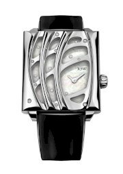 RSW Women's 6020.BS.L1.211.DS Wonderland Stainless-Steel Mother-of-Pearl Diamond Patent Leather Watch