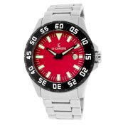 Le Chateau Men's 7075mssmet-red Dynamo Automatic See-Thru Watch