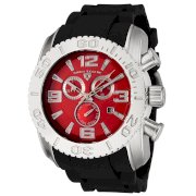 Swiss Legend Men's 20067-05 Commander Collection Chronograph Red Dial Black Rubber Watch