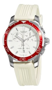 Swiss Army Ladies Alliance Sport Chrono - White/Silver Dial - White Rubber Strap