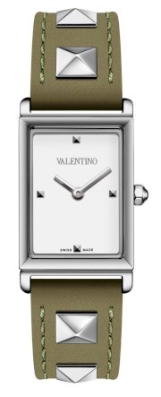 Valentino Women's V59SBQ9901S003 Rockstud Rectangular Green Leather Watch