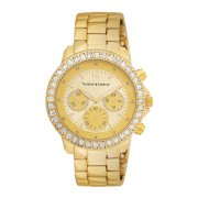  Vernier Women's VNR11106G Baguette Crystal Stones around Bezel Watch