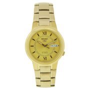 Seiko Men's SNKA24 Stainless Steel Analog with Gold Dial Watch