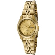 Seiko Women's SYMA38K Seiko 5 Automatic Gold Dial Gold-Tone Stainless Steel Watch