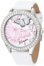 Morgan Women's M1064WSS Stainless Steel Floral Dial White Watch