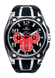 Viceroy Men's 47617-75 Stainless-steel Chronograph Black Rubber Watch