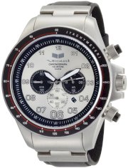  Vestal Men's ZR3L003 Classic ZR-3 Silver Case Black Leather Chronograph Watch