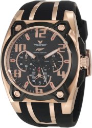 Viceroy Men's 47617-95 Rose-Gold Chronograph Black Rubber Watch
